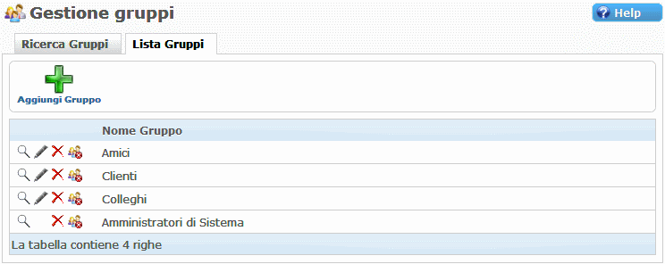 Lista dei tuoi gruppi utente Miglior cms italiano in AspNet e Bootstrap