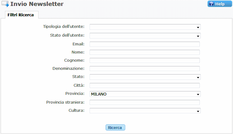 Filtro newsletter Miglior cms italiano in AspNet e Bootstrap