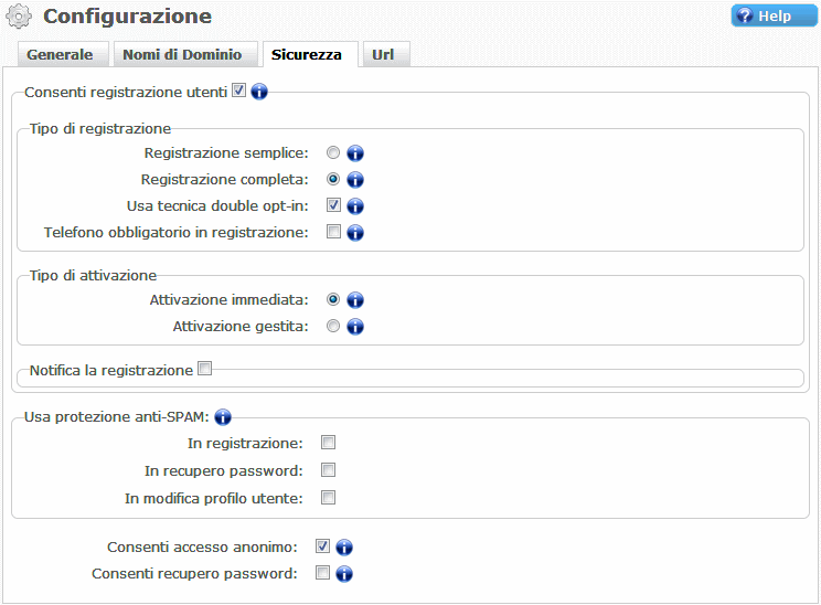 Configurazione utenti Miglior cms italiano in AspNet e Bootstrap