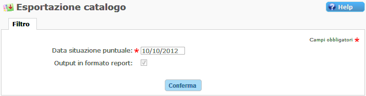 Esportazione Catalogo Ecommerce