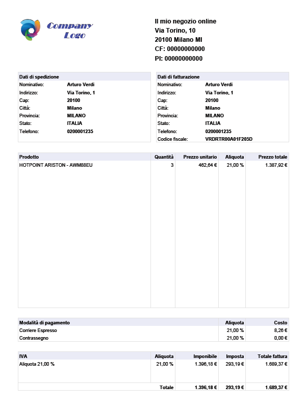 Fattura Ecommerce Miglior cms italiano ecommerce in AspNet e Bootstrap