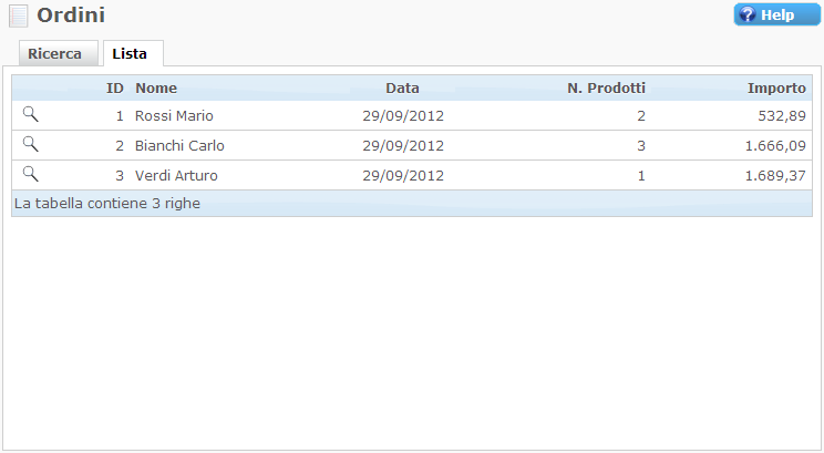 Lista ordini Ecomemerce Miglior cms italiano ecommerce in AspNet e Bootstrap