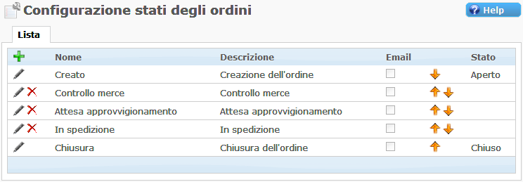 Configurazione Stati Ordine Miglior CMS Italiano Bootstrap AspeNet Miglior Ecommerce