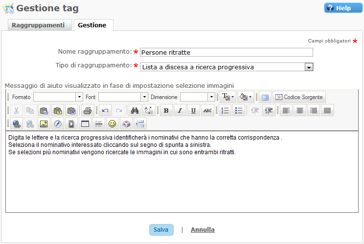 CreazioneRaggruppamentoRicercaProgressiva Miglior CMS Italiano Bootstrap AspeNet Gallery Galleri Immagini WebResposnive