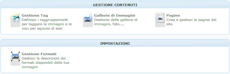 Pannello di Controllo di BravoCMS Miglior CMS Italiano Bootstrap AspeNet Gallery Galleri Immagini WebResposnive